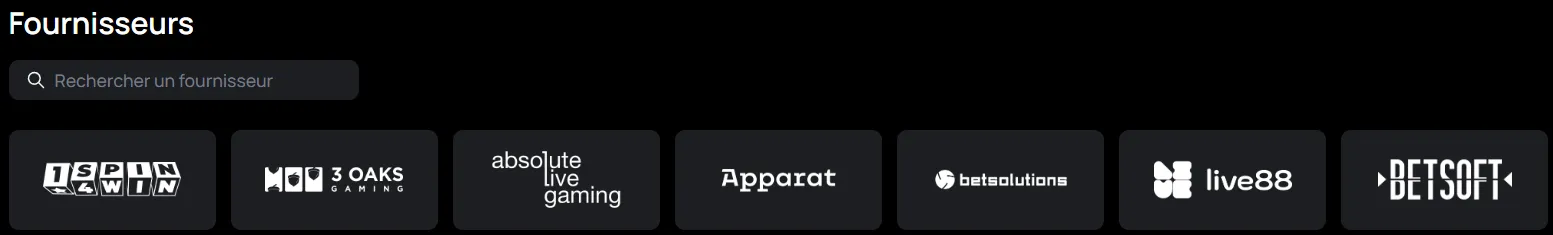 Sélection de jeux casino 10Black – machines à sous, live casino et jeux de table premium