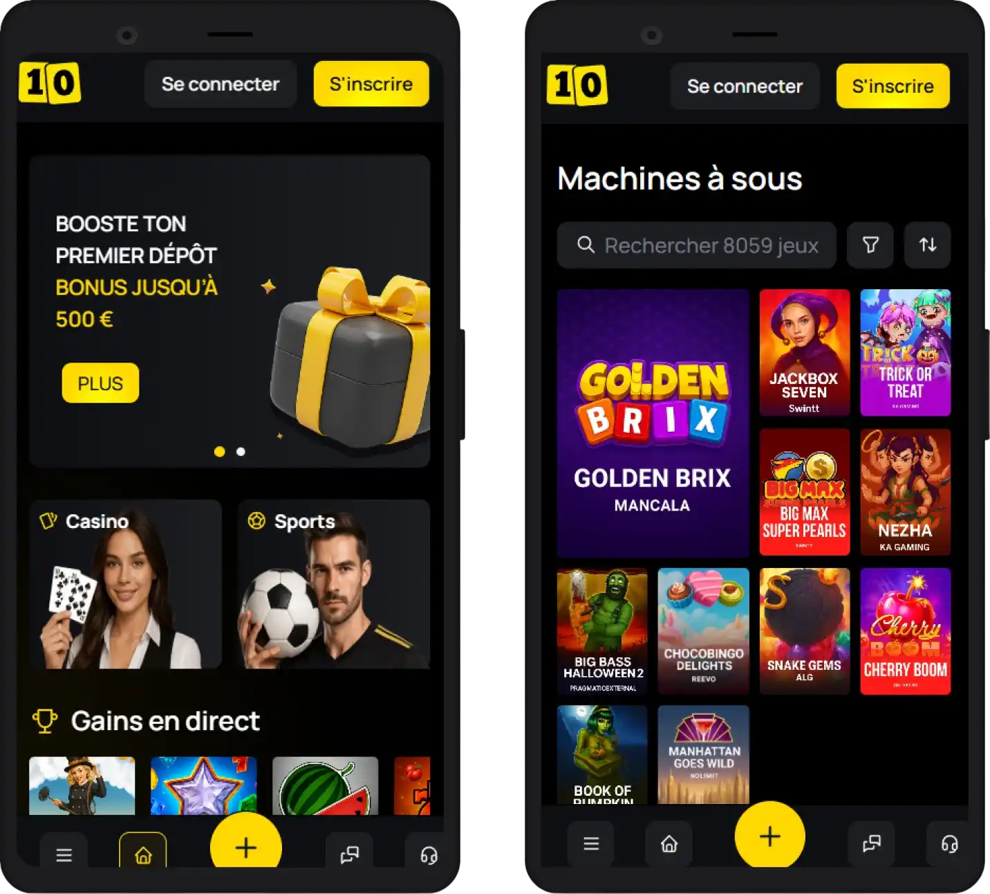 Casino mobile 10Black – jouer au casino en ligne sur smartphone et tablette iOS/Android